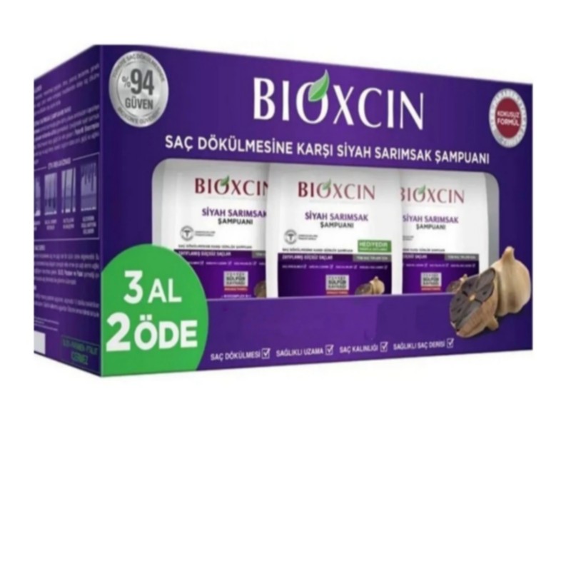 BİOXCIN ŞAMPUAN SAÇ DÖKÜLMESİNE KARŞI SİYAH SARIMSAKLI 300ML