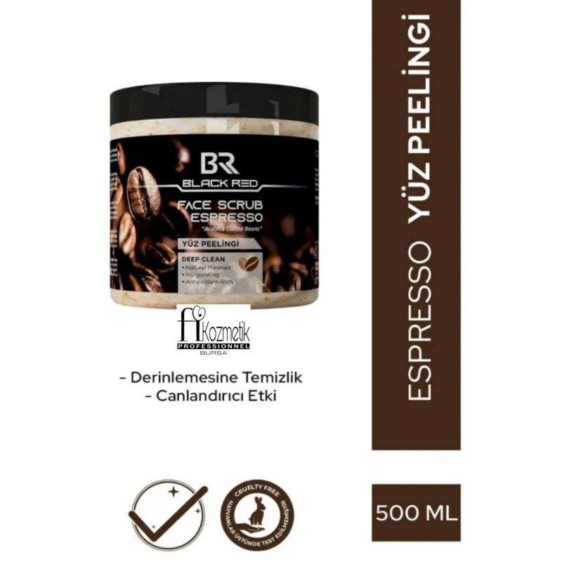 BLACKRED YÜZ PEELİNG 500ML FACE  ESPRESSO SCRUB DEEP CLEAN