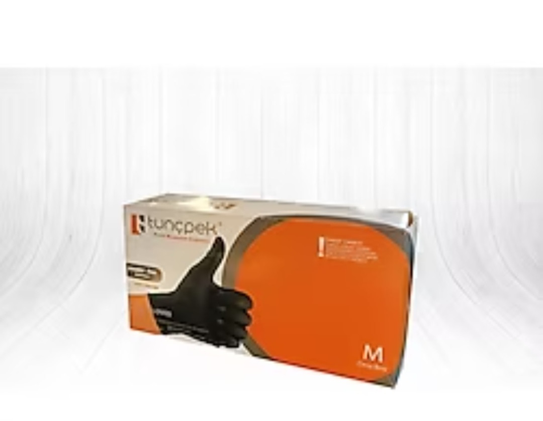 Tunçpek Nitril Siyah Muayene Eldiveni Medıum