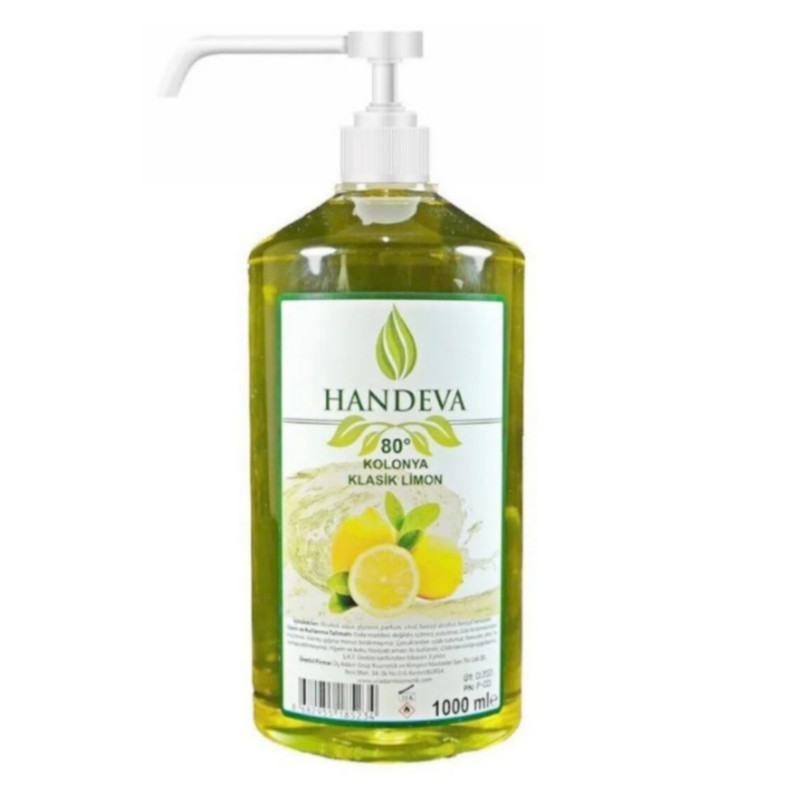 Handeva limon kolonyası 80cc 1000ml sprey pompalı